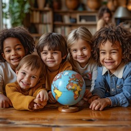 Free Curious Young Explorers Image - Children, Globe, Learning ...