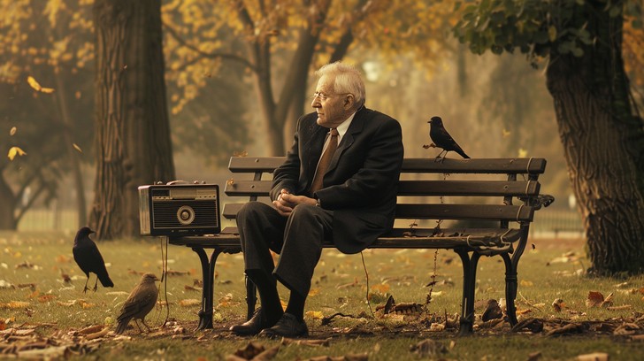 Fall Reminiscing Free Autumnal Contemplative Moment Image - Autumn, Solitude, Elderly ...