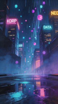 Free Neon Pixel Cascade Image - Cyberpunk, Neon, Digital | Download at ...