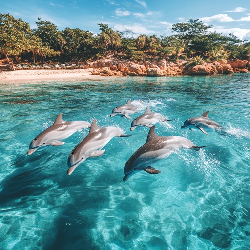 Middle Dolphin Free Dolphins Leading Yacht Image - Yacht, Dolphins, Tropical ...