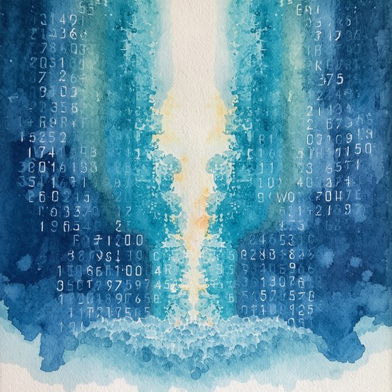 Free Code Becomes Water Image - Waterfall, Digital, Binary | Download ...