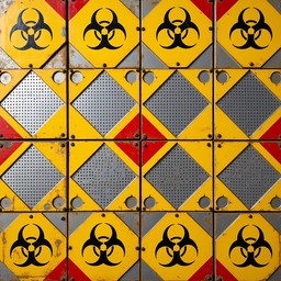 Free Biohazard Warning Tiles Image - Biohazard, Yellow, Geometric ...