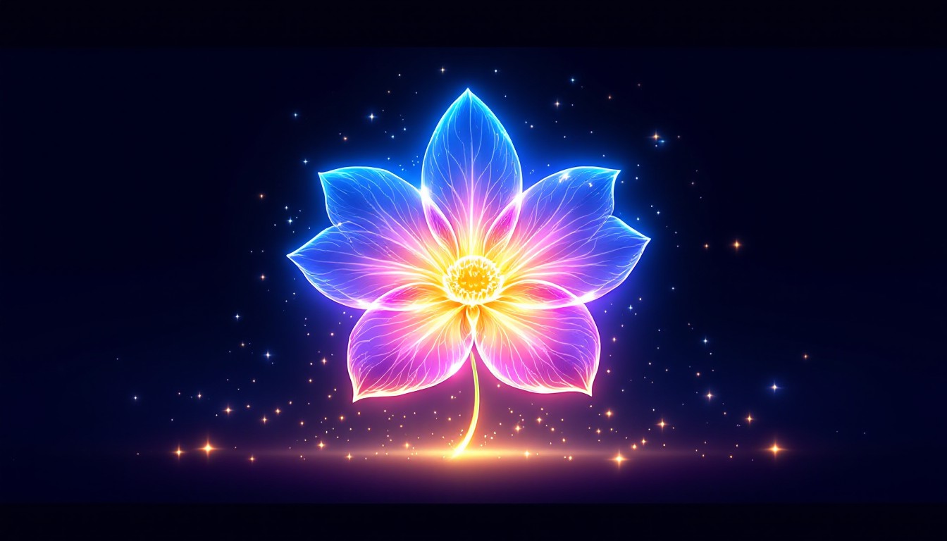 Free Glowing Pixel Flower Image - Flower, Pixel, Glowing | Download at ...