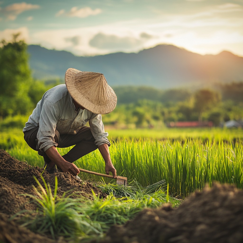 Free Farmer planting rice Image - Farmer, Rice, Planting | Download at ...