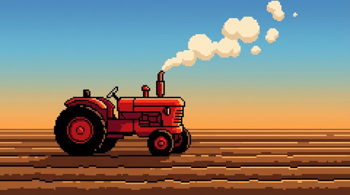 Free Quirky Red Tractor Image - Tractor, Whimsical, Red | Download at ...
