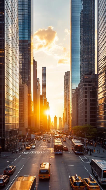 Free Sunset city traffic Image - Sunset, Urban, Skyscrapers | Download ...