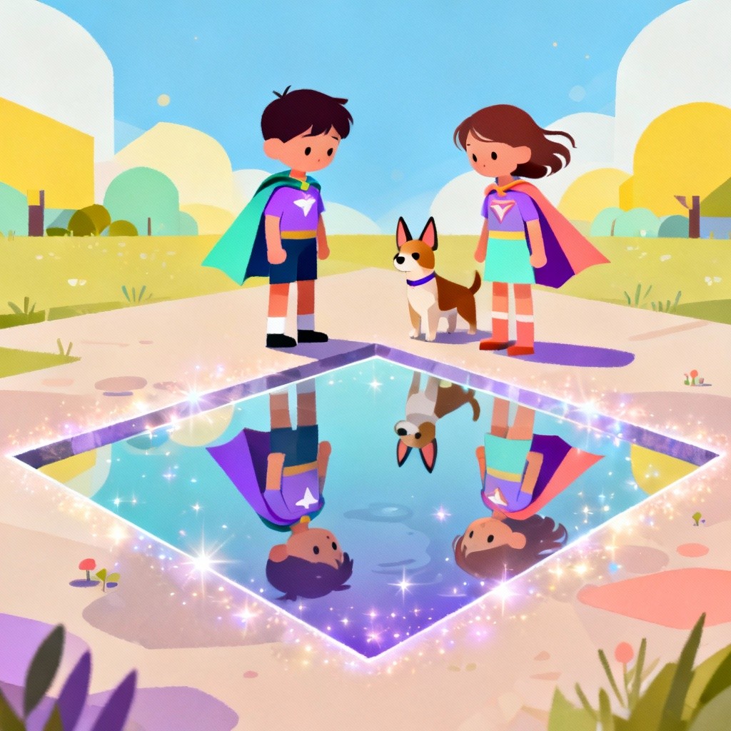 Free Reflections Reveal Superpowers Image - Illustration, Child, Pet ...