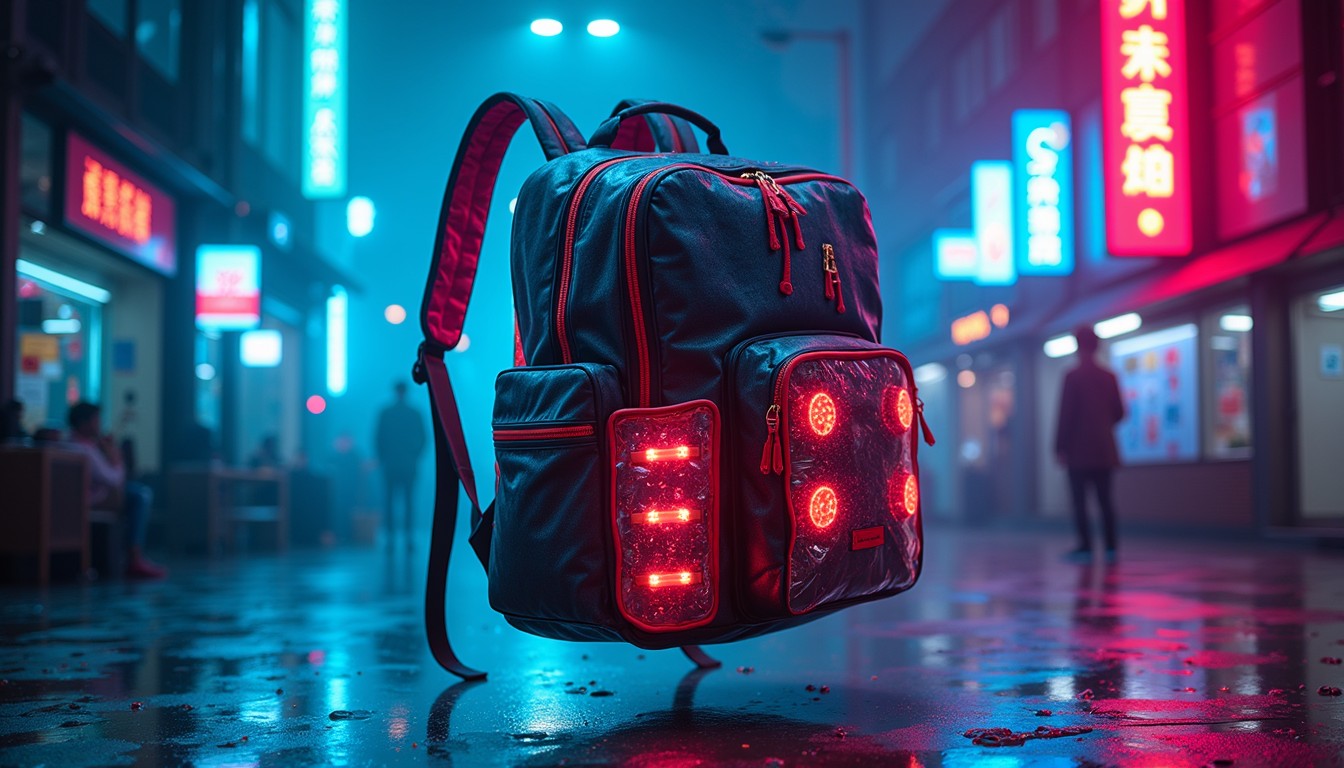 Free Floating Cyberpunk Backpack Image - Cyberpunk, Backpack, Neon ...
