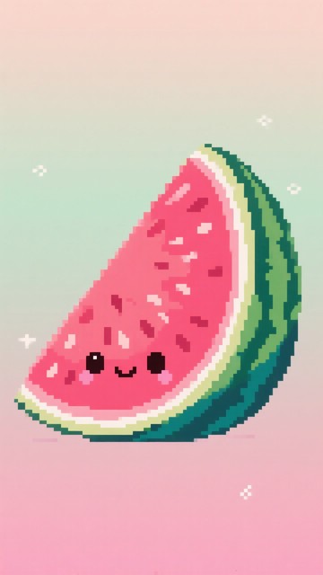 Free Cute Pixel Watermelon Image - Watermelon, Kawaii, Pixel | Download ...