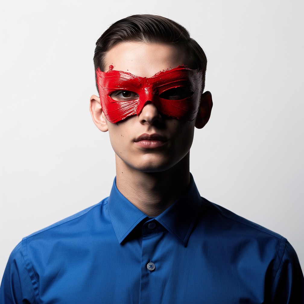 Red Buff Mask Free Bold Red Mask Image - Portrait, Man, Male | Download at StockCake