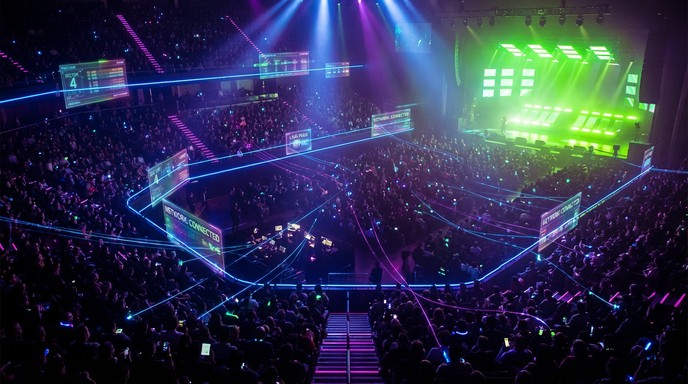 Multi Colored Arena Free Neon Cyberpunk Arena Image - Cyberpunk, Neon, Futuristic ...