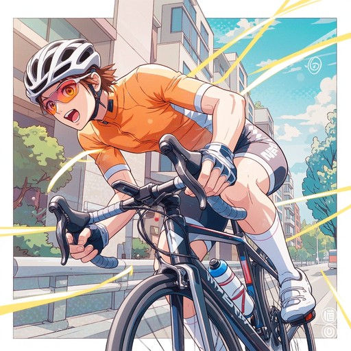 Cycle Rider Anime Free Pedaling With Determination Image - Anime, Manga, Cyclist ...