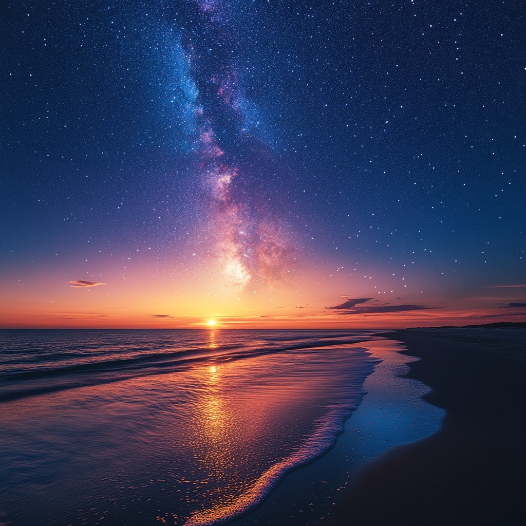 Free Starry Night Beach Image - Starry, Night, Beach | Download at ...