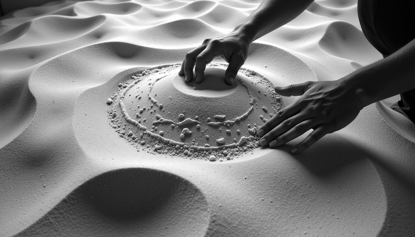 Free Sculpting sand patterns Image - Sand, Hands, Monochrome | Download ...