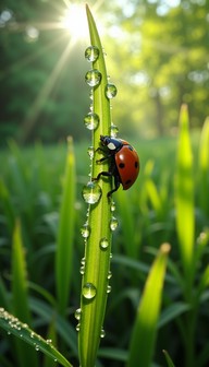 Free Dewdrop Ladybug Journey Image - Ladybug, Dewdrops, Macro ...