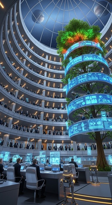 Free Futuristic Space Atrium Image - Space, Colony, Habitat | Download ...