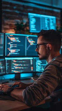 Free Focused Coding Session Image - Programmer, Coding, Computer ...