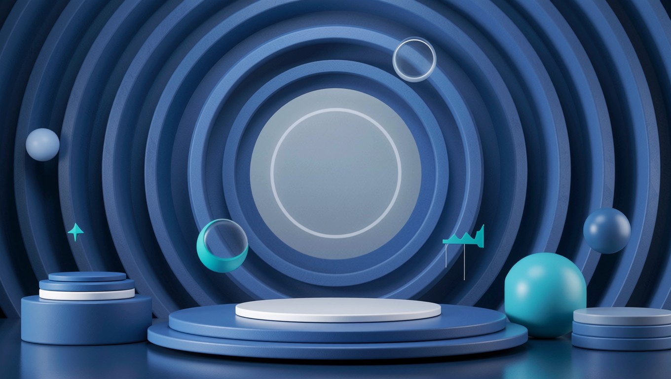 Free Futuristic Blue Platform Image - Minimal, Geometric, Platform ...