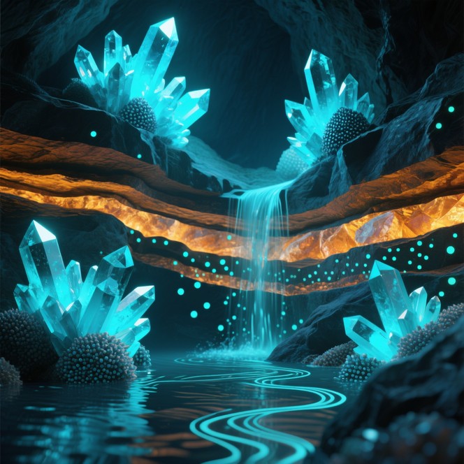 Free Luminous Crystal Cavern Image - Crystal, Cyan, Cave | Download at ...