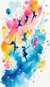 Free Dancers in Color Image - Watercolor, Dance, Joy | Download at ...