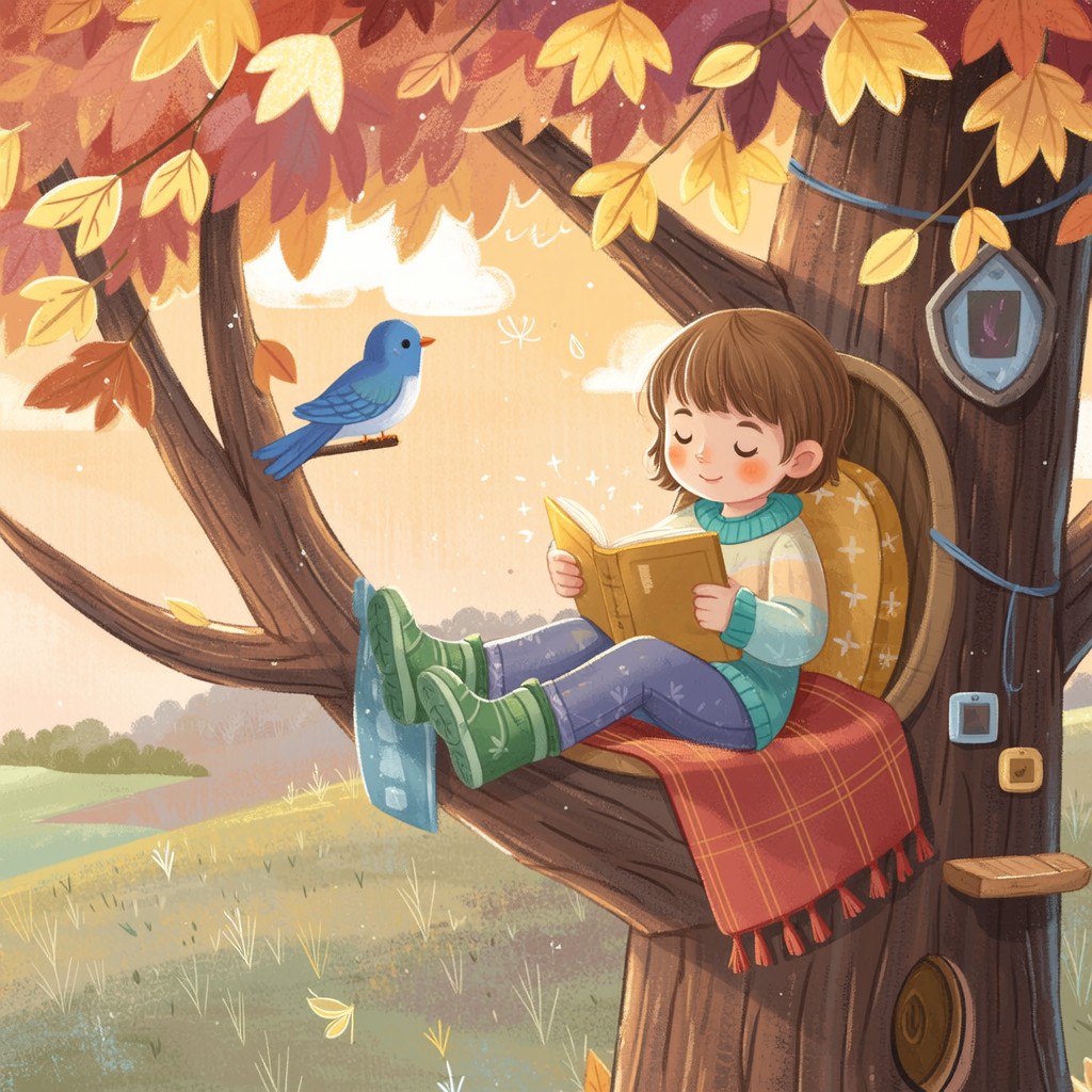 Tree House Reading Free Treehouse Reading Magic Image - Illustration, Watercolor, Child ...
