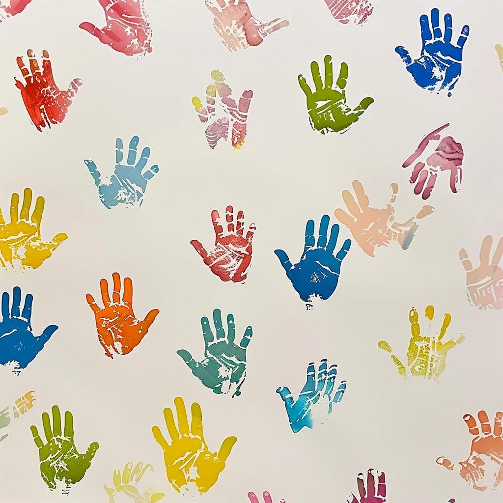 Free Colorful Handprints Wall Image - Handprints, Colorful, Wall ...