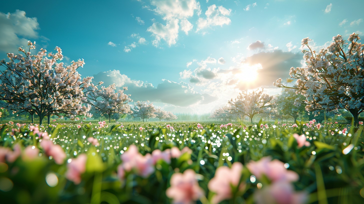 Spring Medow Color/image Free Blossoming Spring Meadow Image - Spring, Meadow, Flowers ...