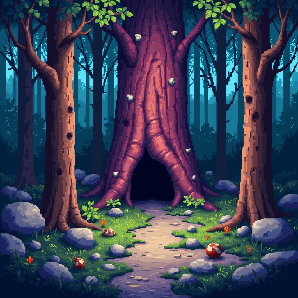 Free Mysterious Forest Face Image - Forest, Pixelart, Illusion ...