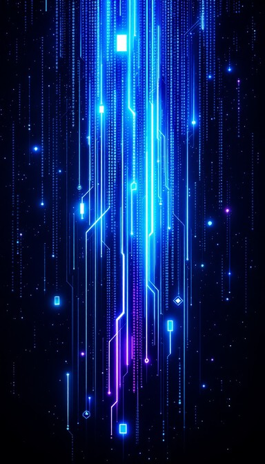 Free Digital Rain Falls Image - Cyberpunk, Digital, Holographic ...