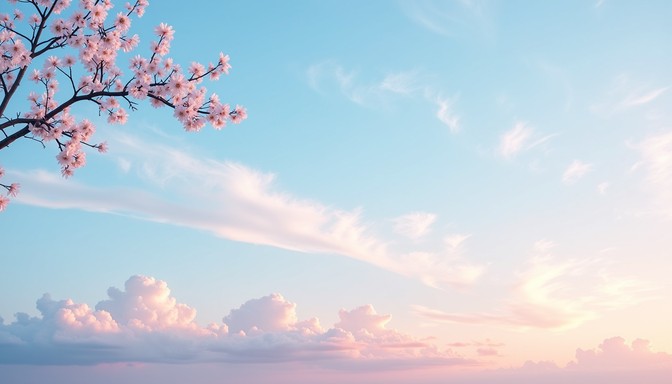 Free Pastel Sky Blooms Image - Spring, Sky, Blossoms | Download at ...