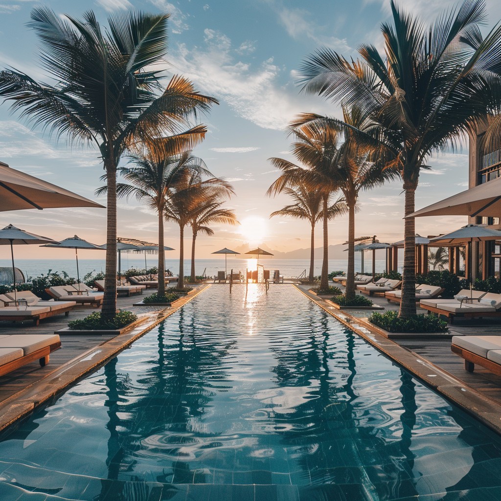 Free Tropical Pool Sunset Image - Tropical, Sunset, Pool | Download at ...