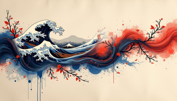 Free Waves Meet Fire Image | Download at StockCake