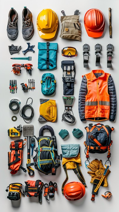 Free Construction Gear Layout Image - Construction, Safety, Gear ...