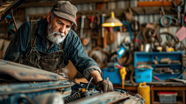 Free Mechanic at Work Image - Mechanic, Elderly, Garage | Download at ...