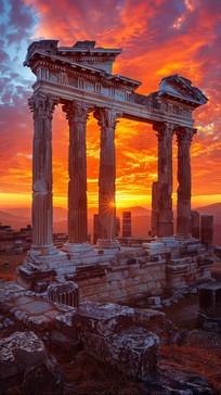 Free Sunset Ancient Ruins Image - Sunset, Ruins, History | Download at ...