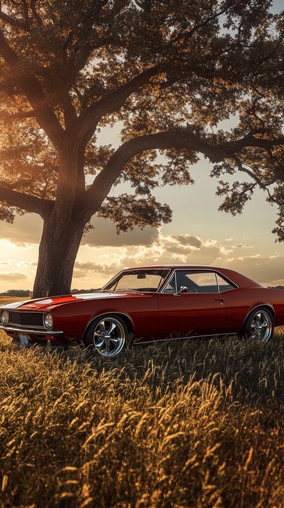 Free Classic car sunset Image - Sunset, Mustang, Classic | Download at ...