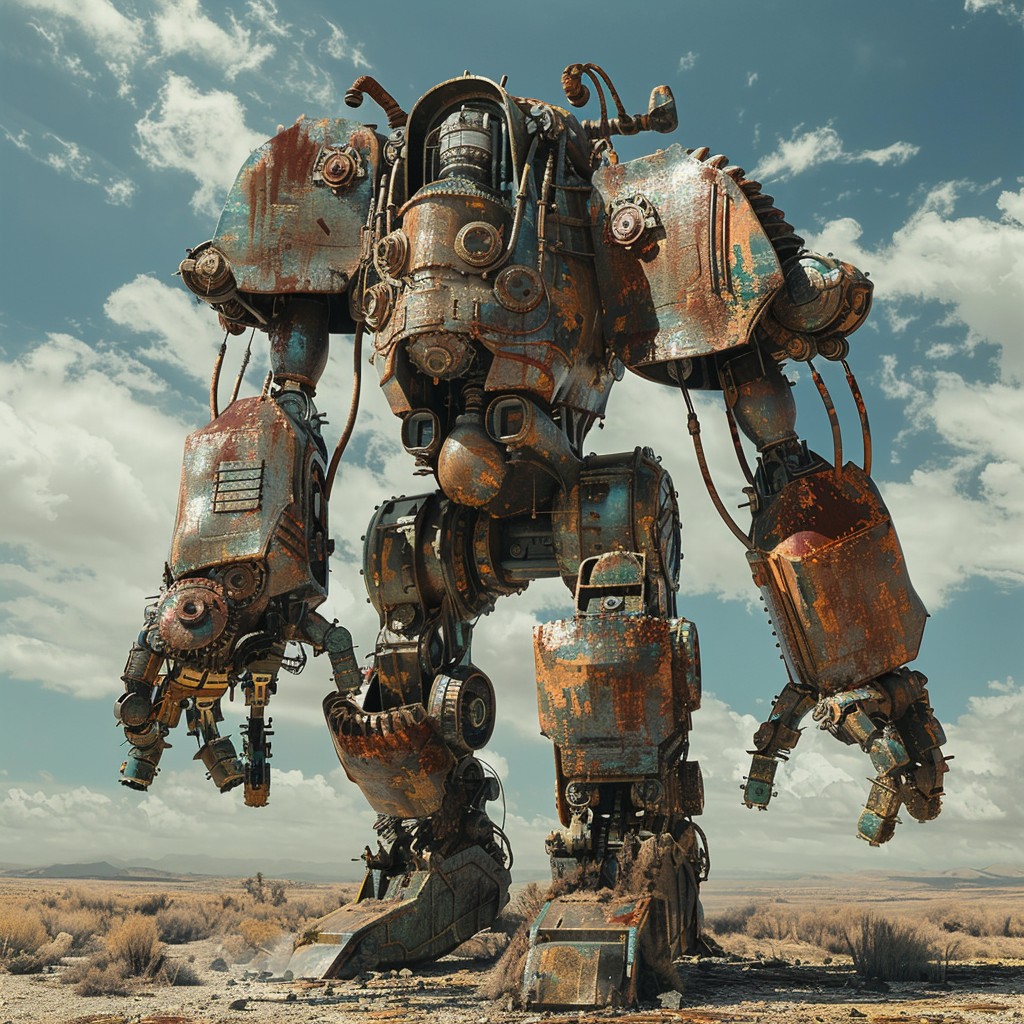 Free Giant Desert Robot Image - Robot, Desert, Rust | Download at StockCake