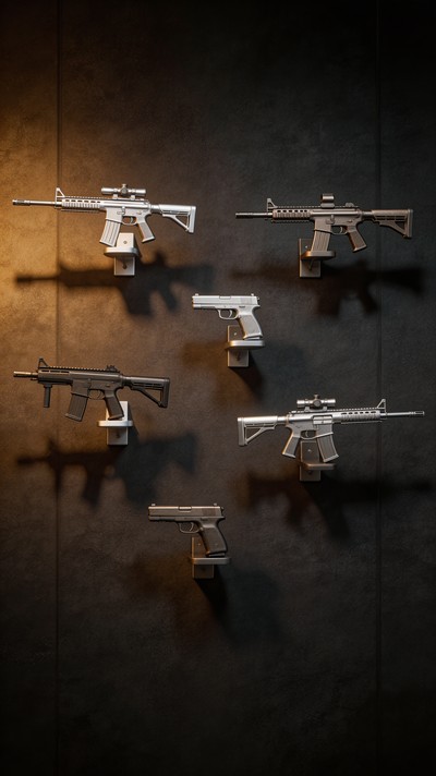 Subtle Weapons Display Free Arsenal Shadow Showcase Image - Weapons, Firearms, Display ...