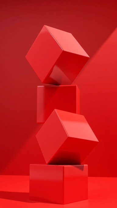 Free Structure Becomes Motion Image - Geometric, Crystal, Red ...