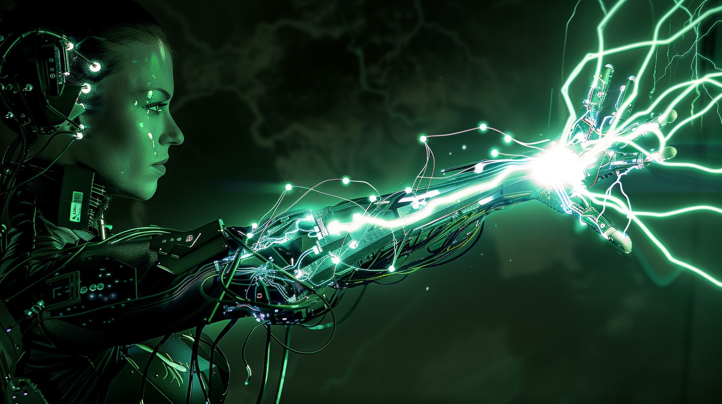 Free Cyborg Harnessing Energy Image - Cyborg, Energy, Futuristic ...