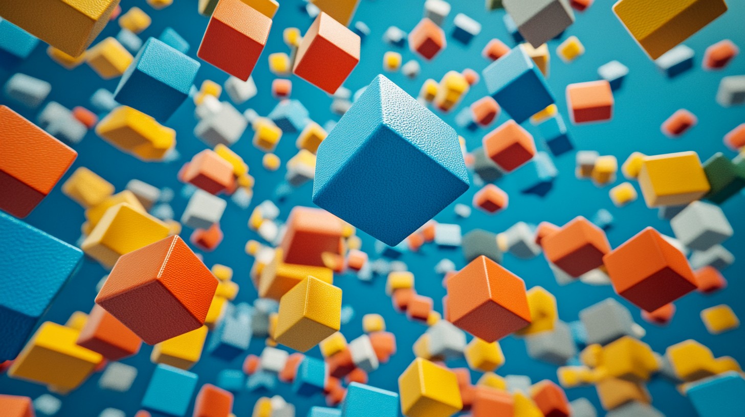 Floating Blocks Gradient Free Floating geometric blocks Photo - Blocks, Floating, Geometric ...