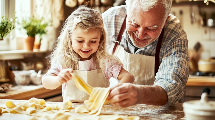Free Cooking with Grandpa Image - Grandfather, Granddaughter, Cooking ...
