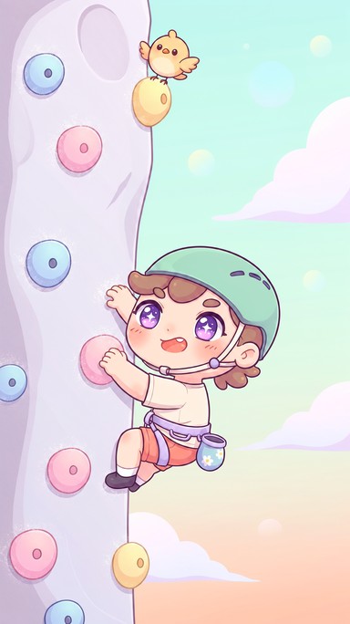 Download Chibi Candy Climber Image - Chibi, Kawaii, Anime | StockCake