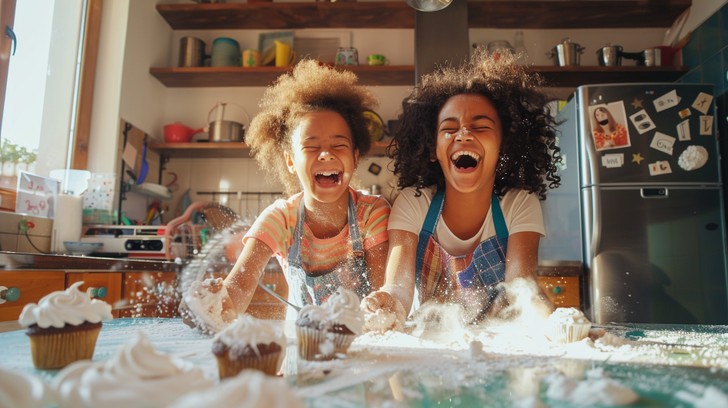 Free Joyful baking fun Image - Children, Kitchen, Baking | Download at ...