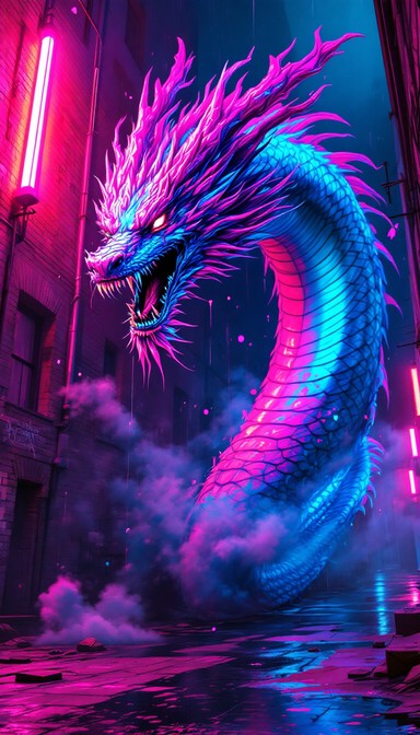 Wavy Wall Cladding Pattern Download Neon Ink Dragon Stock Images for Free | StockCake
