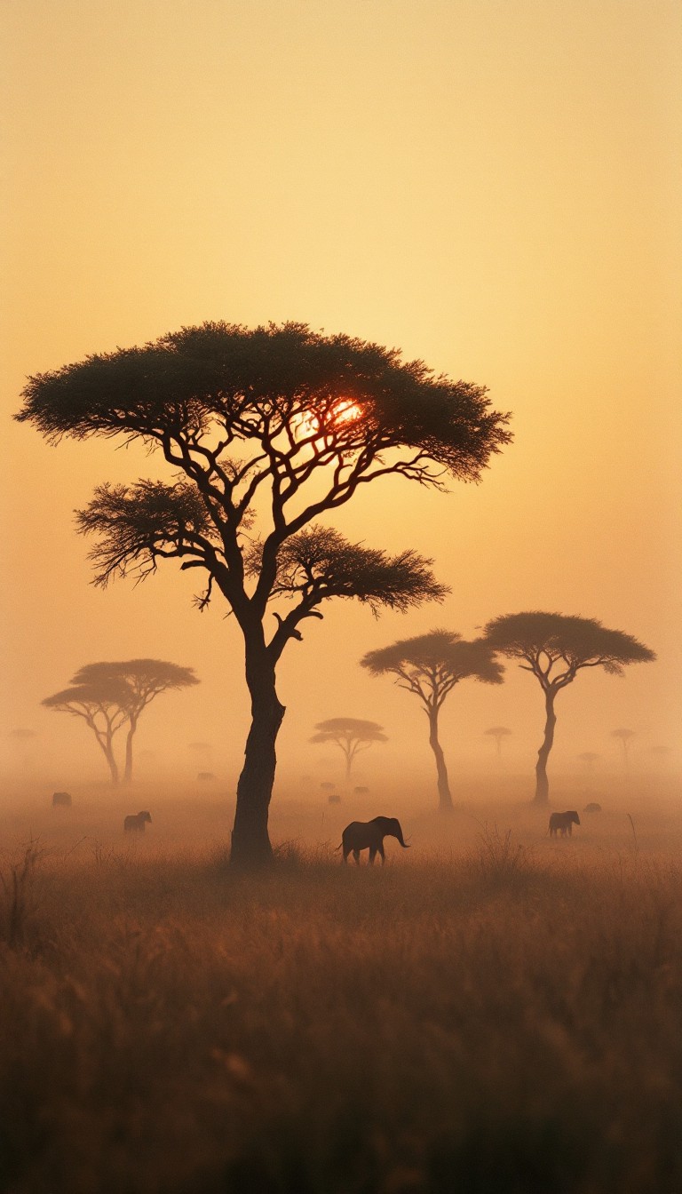 Free Misty African Dawn Photo - Savanna, Africa, Sunrise | Download at ...