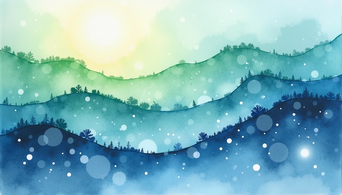 Free Misty mountain layers Image - Watercolor, Mountains, Gradient ...