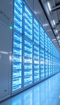 Free Glowing Server Corridor Image - Servers, Datacenter, Technology ...