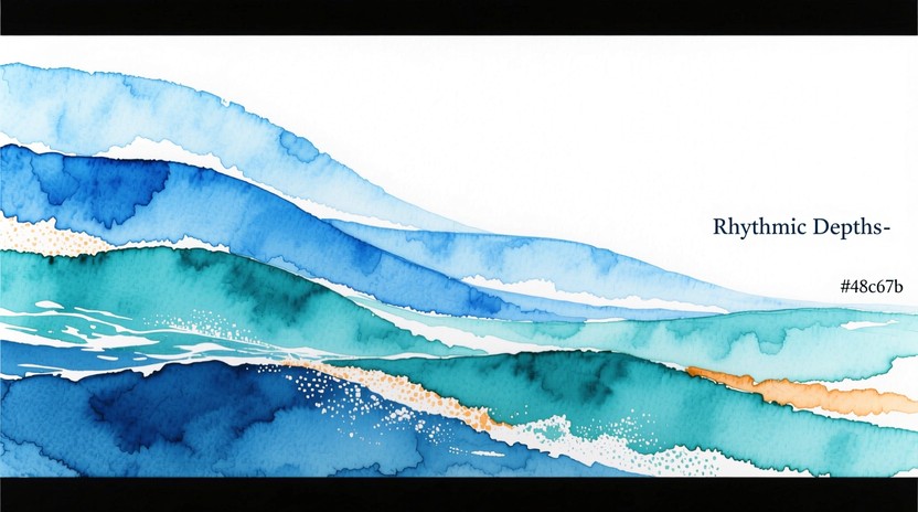 Free Flowing Aquatic Abstraction Image - Watercolor, Ocean, Abstract ...