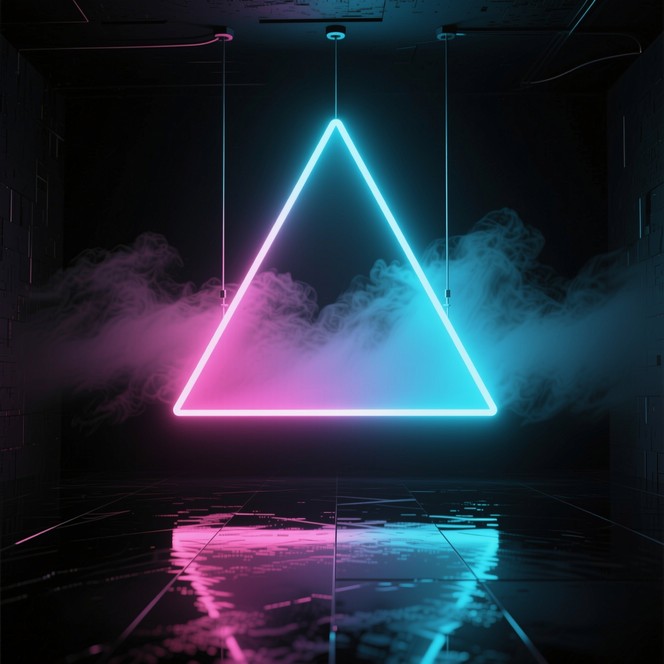 Neon Tryangle Free Neon Triangle Reflection Image - Neon, Triangle, Cyan | Download ...